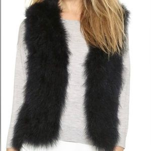 Club Monaco Marabou Feather Vest